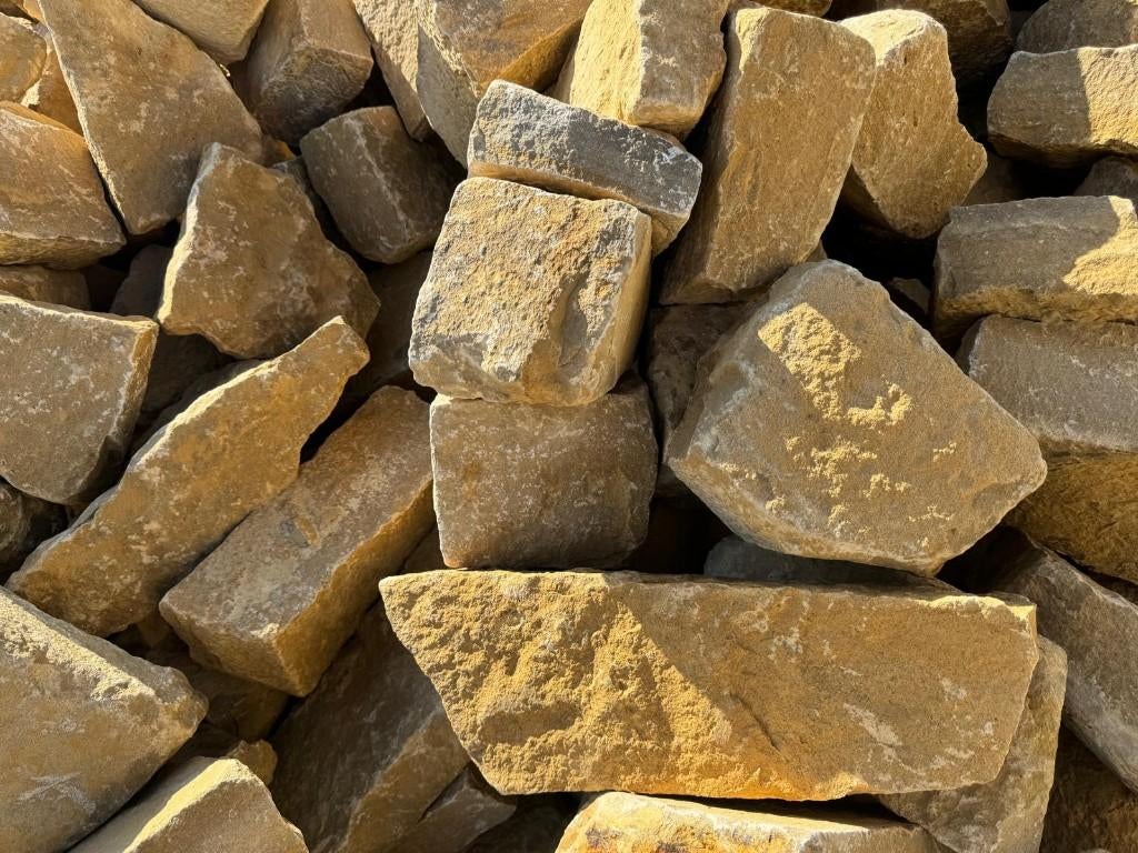 Pierres murales jaunes/beige en pierre, pierre de maçonnerie, Neuf, Jaune, Enlèvement ou Envoi, Autres matériaux