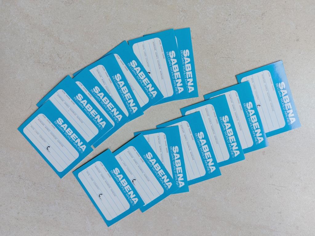 lot Sabena : adreslabels, Verzenden