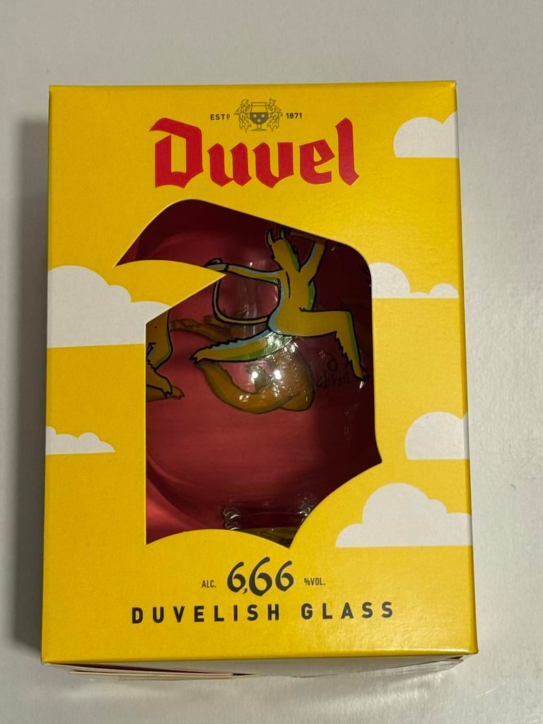 Duvel glas 6,66 duvelish, Ophalen of Verzenden, Nieuw, Bierglas