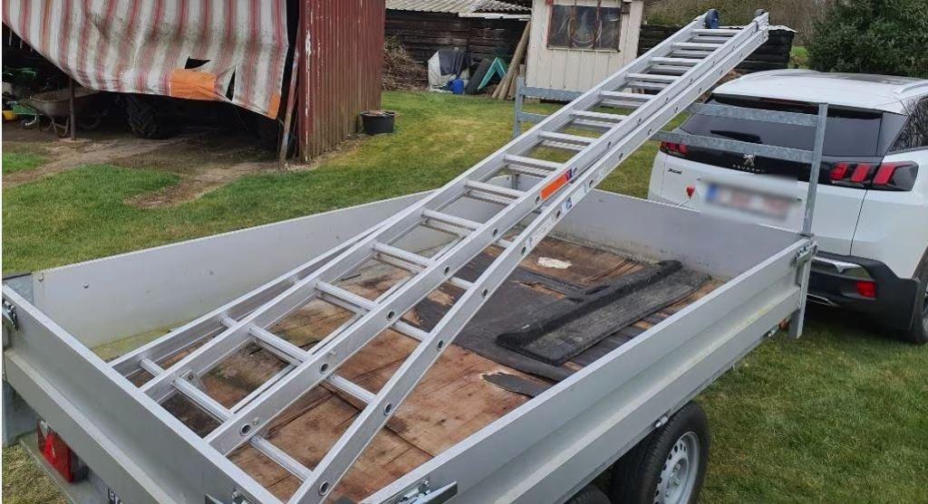 DAS 2-delige reformladder 2X14 sporten, Ophalen, Zo goed als nieuw, Ladder, 4 meter of meer