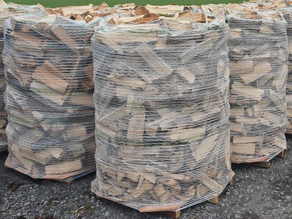 VOORJAARSACTIE!  Droog brandhout op gewikkelde pallet, Tuin en Terras, Verzenden, Beukenhout, Blokken