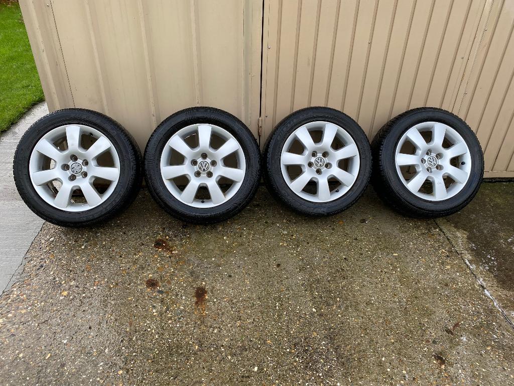 set alu velgen met winterbanden 5x100 205/55 R16, Auto-onderdelen, Banden en Velgen, Ophalen, Gebruikt, Velg(en), 16 inch