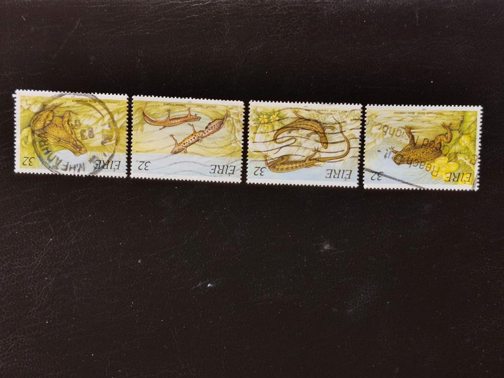 Ierland 1995 - reptielen - kikker,pad,hagedis - reeks getand, Ophalen of Verzenden, Ierland, Gestempeld
