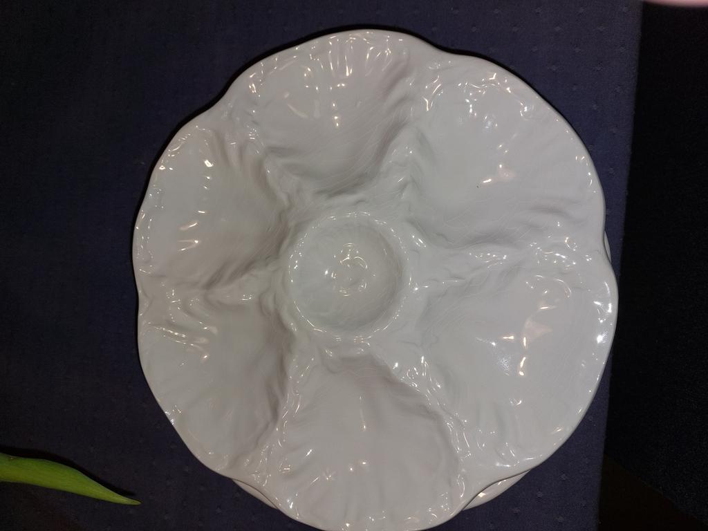 6 vintage oesterborden Gien, Antiek en Kunst, Ophalen of Verzenden