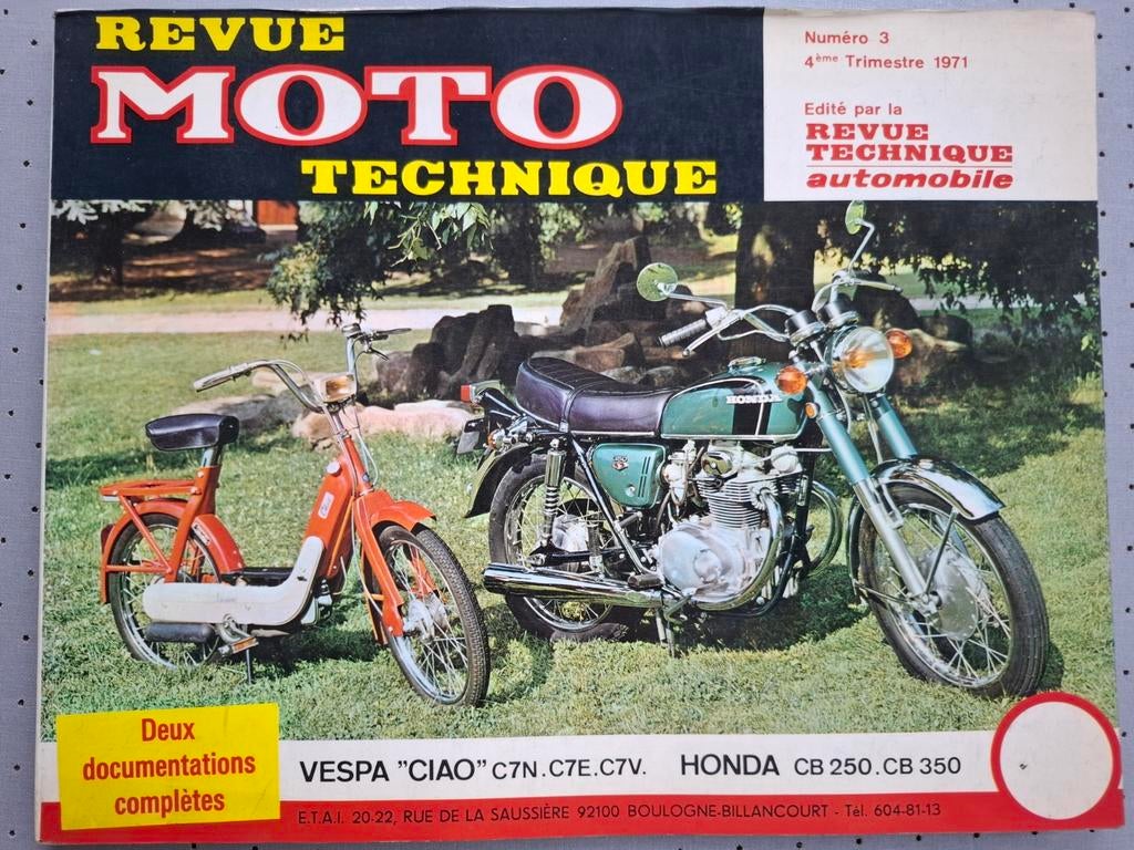 Honda CB 250 350 et Vespa Ciao, Enlèvement, Honda