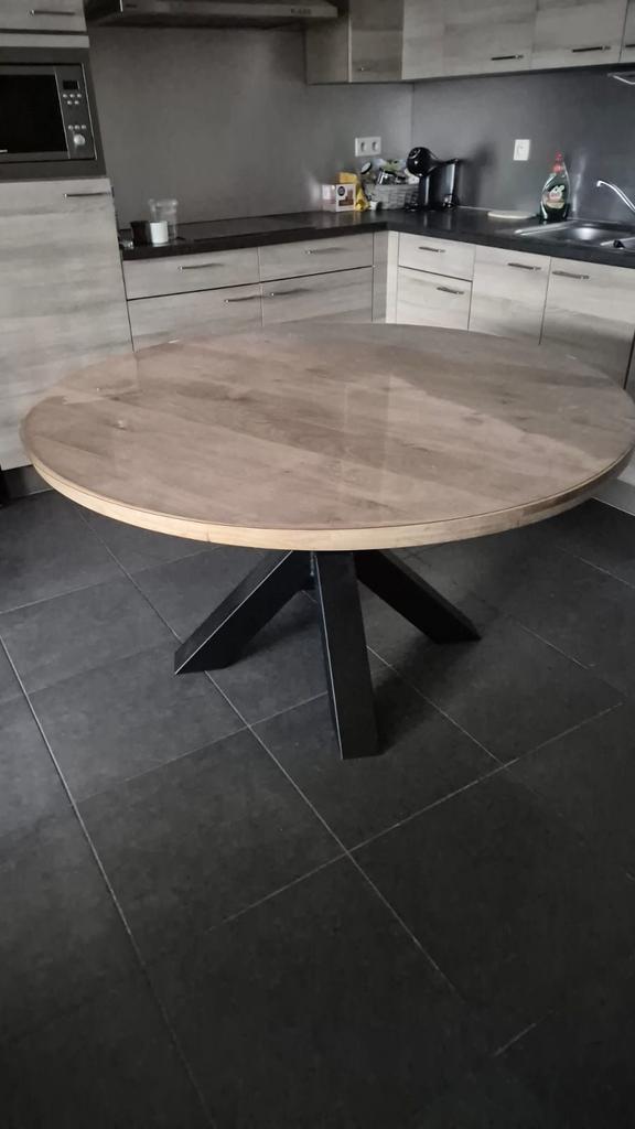 Ronde eettafel, Huis en Inrichting, Tafels | Eettafels, Ophalen, Zo goed als nieuw