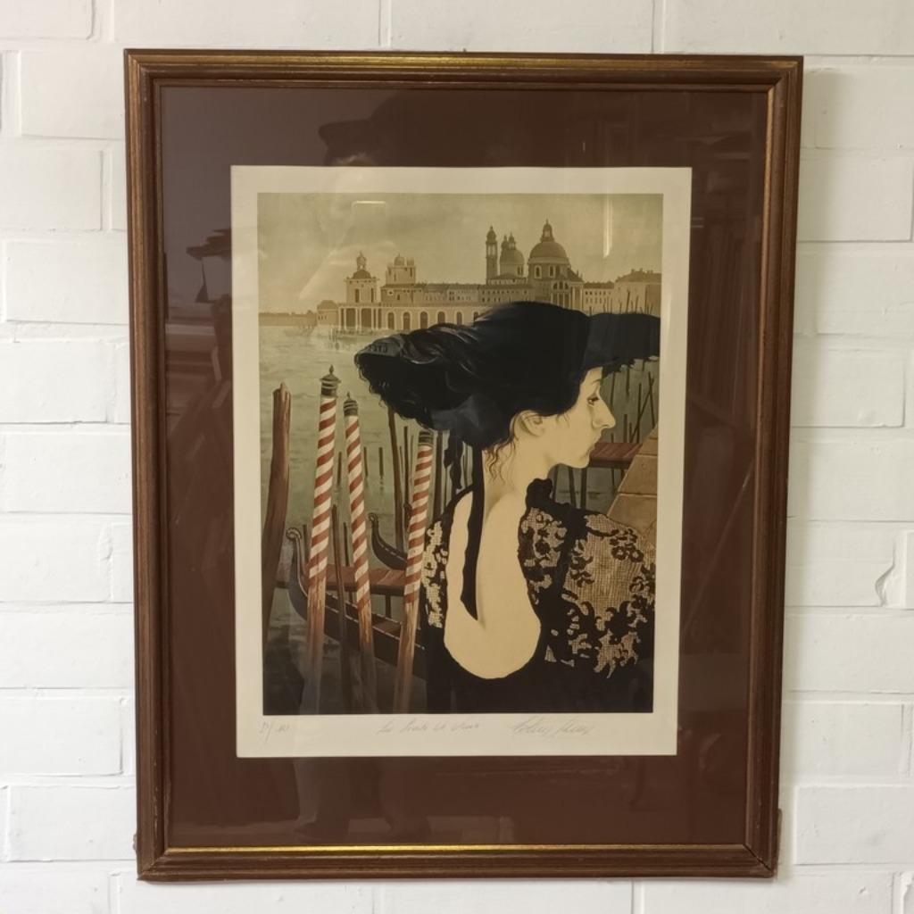 Christian Silvain (1950) - kleuren lithografie genummerd en, Antiquités & Art, Art | Lithographies & Sérigraphies, Enlèvement