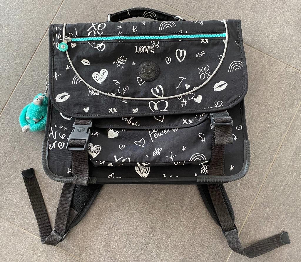 Boekentas Kipling Preppy medium + pennenzak, Handtassen en Accessoires, Tassen | Schooltassen, Ophalen, Gebruikt, Aktetas of Boekentas