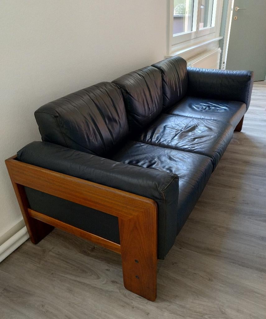 Vintage Bastiano 3-zit (Knoll/Gavina,1965), Maison & Meubles, Enlèvement, Bois, Mid Century Modern