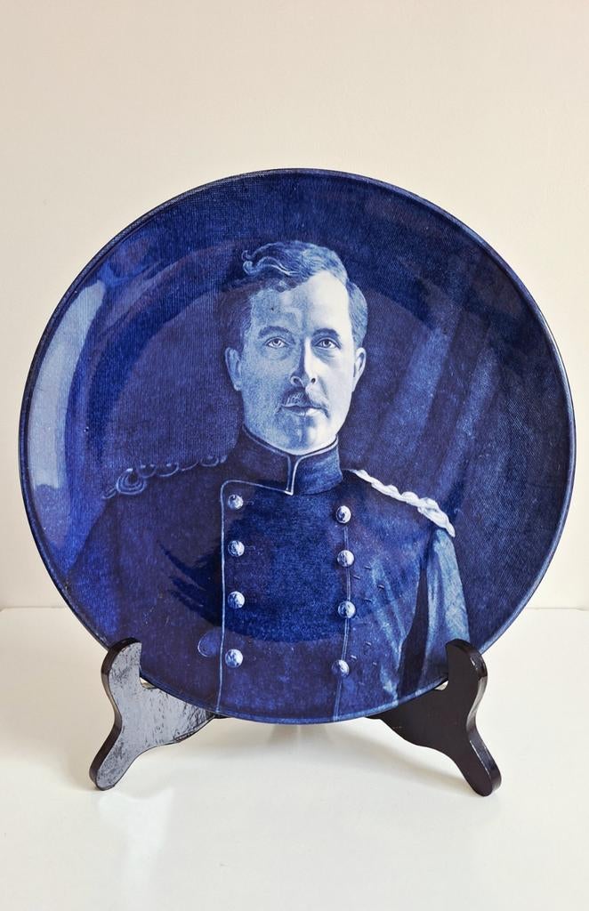 Oud wandbord Koning Albert I april 1915 De Sphinx, Antiek en Kunst, Ophalen of Verzenden