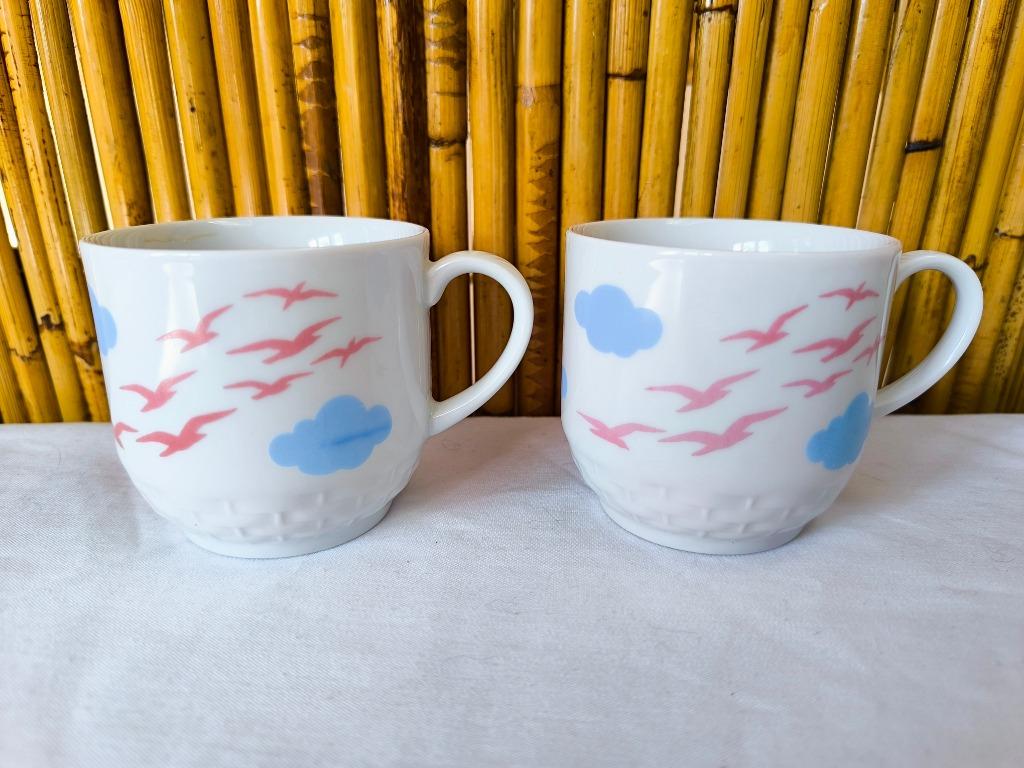 Deux tasses / mugs vintage 1970 Bareuther Waldsassen, Antiquités & Art, Enlèvement ou Envoi