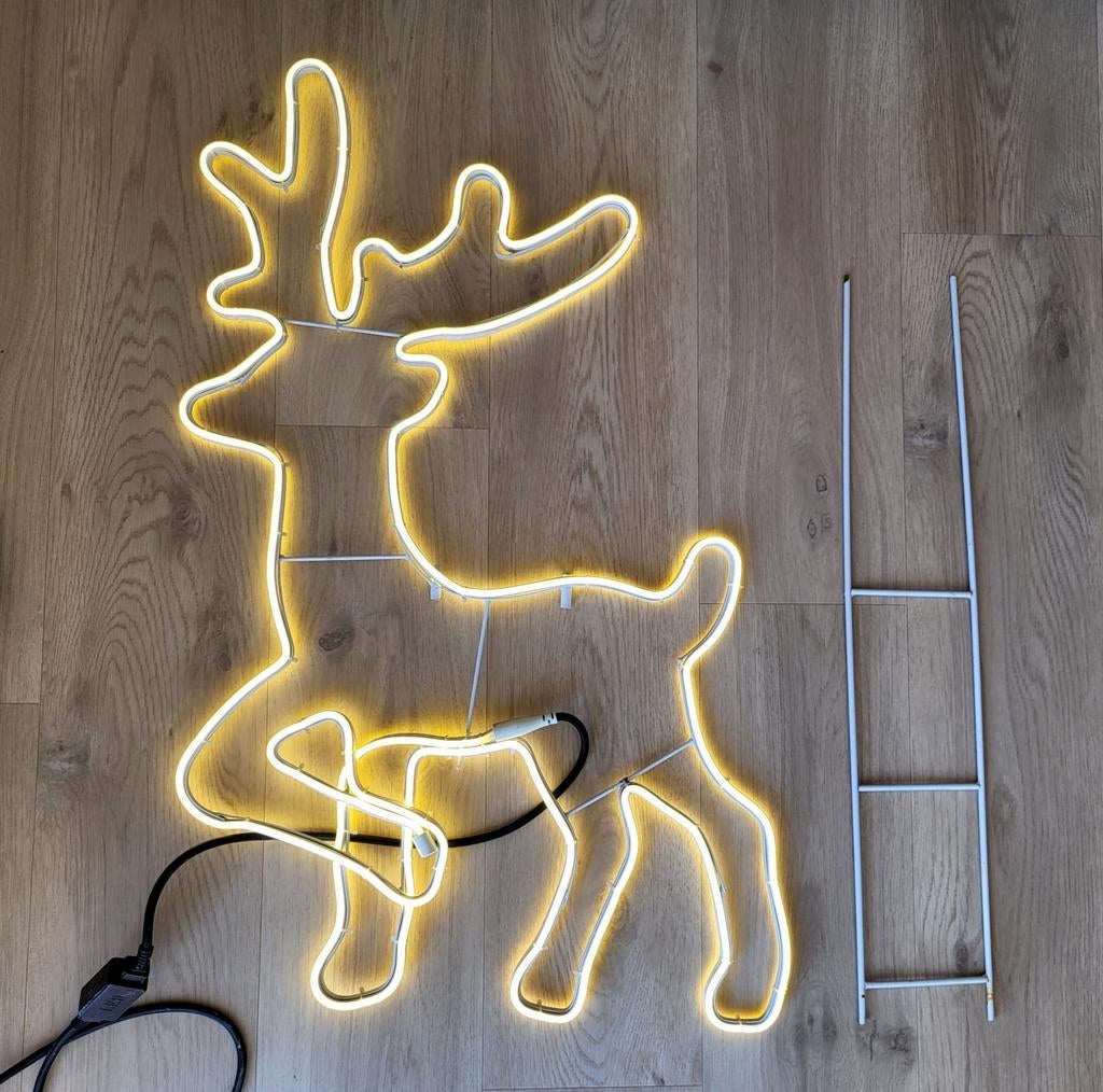 Kerst - lichtgevend hert 88cm voor de tuin, Ophalen, Zo goed als nieuw