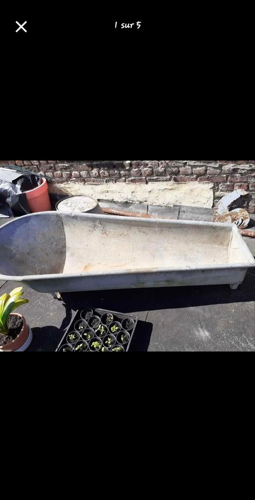 1 baignoire, 1 grande bassine et  2 bassine, Antiquités & Art, Enlèvement