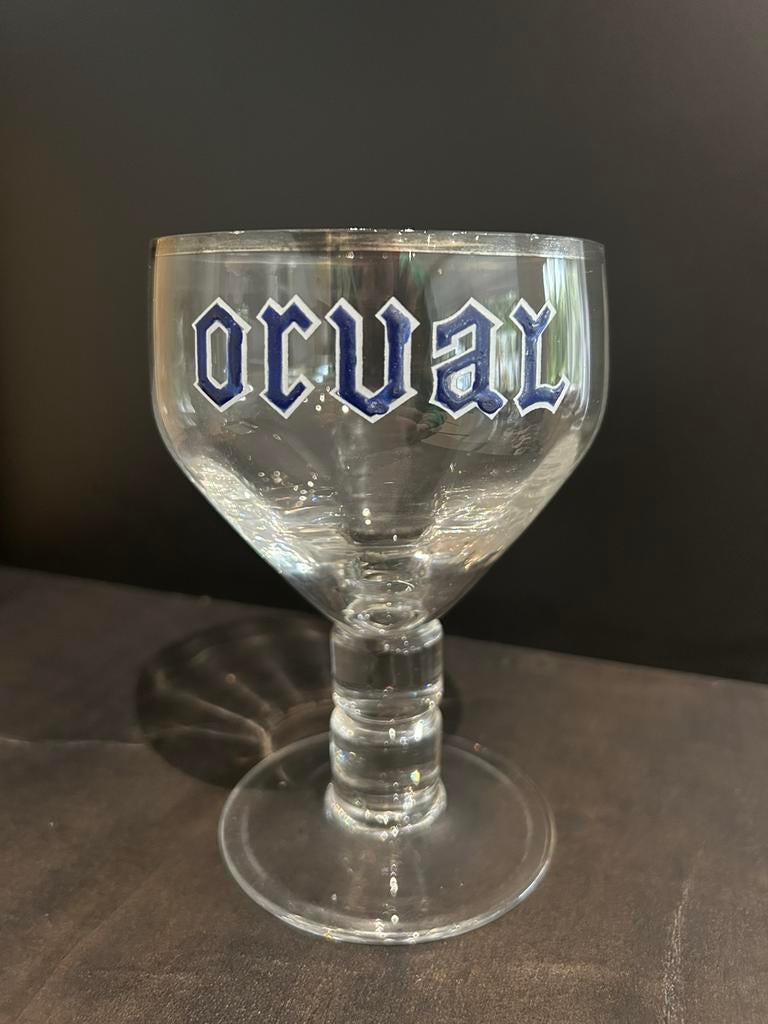 Verre ancien émaillé Orval biere bier glas orval collection, Collections, Enlèvement ou Envoi