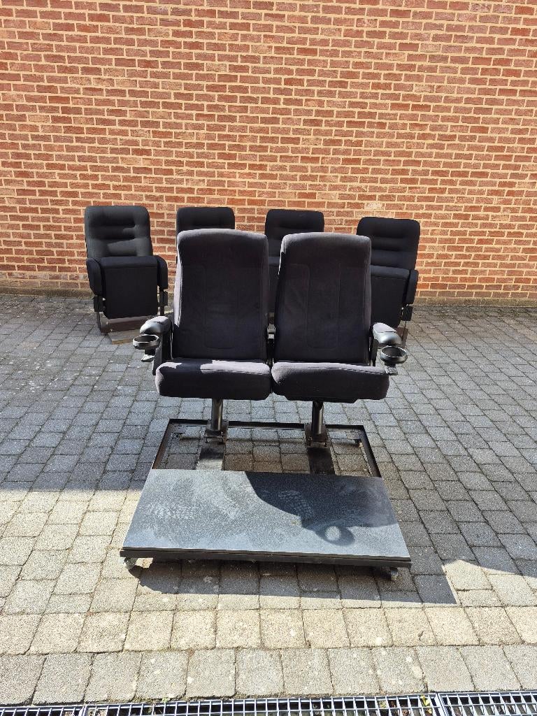 Set Bioscoopstoelen 2 losse en 1 LoveSeat, Bioscoop, Enlèvement, Utilisé, Tissus