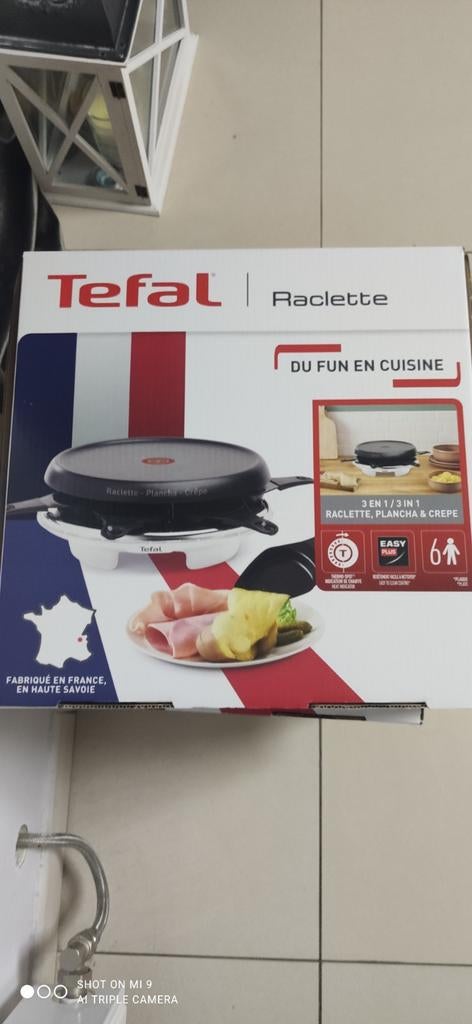 Raclette Tefal 6 personnes Neuf, Electroménager, Enlèvement
