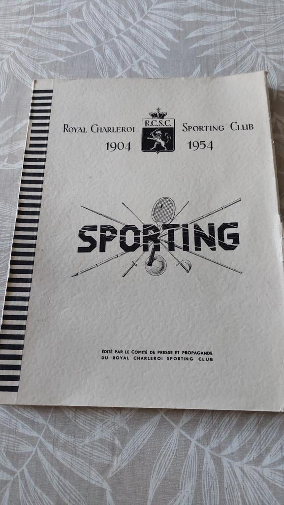 Sporting  - Royal Charleroi Sporting Club, Auto diversen, Handleidingen en Instructieboekjes, Ophalen of Verzenden