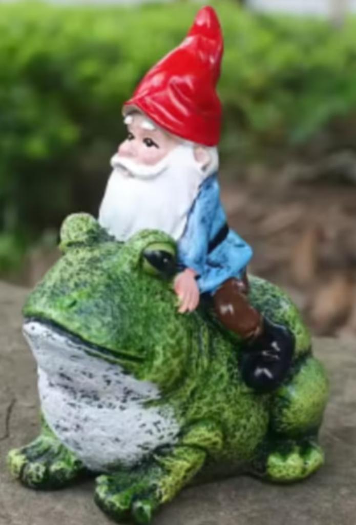 Prachtig tuinbeeld Kabouter op Kikker (15cm), Enlèvement ou Envoi, Neuf