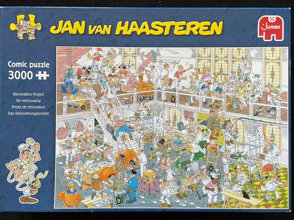 Jan van Haasteren 3000st - De Verbouwing, Hobby en Vrije tijd, Ophalen of Verzenden, Zo goed als nieuw