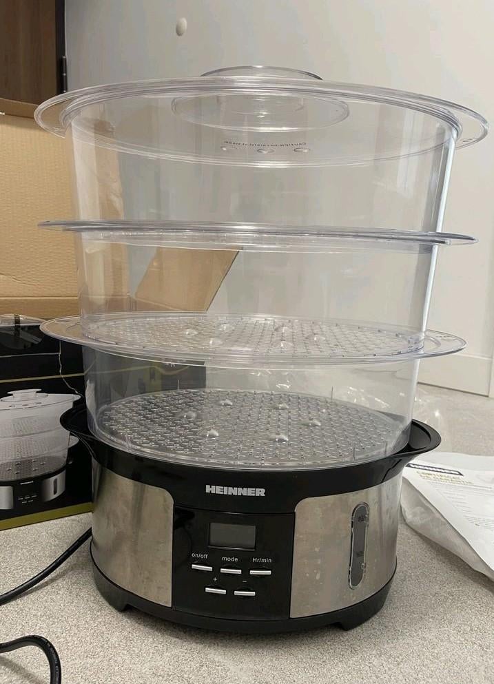 Cuiseur à vapeur HSA-1000XMC, 1000 W, 12 L, argenté, Enlèvement ou Envoi, Comme neuf