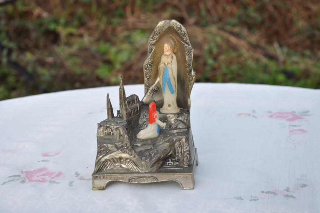 vierge de l'apparition lourdes musicale en regule, Antiquités & Art, Enlèvement ou Envoi