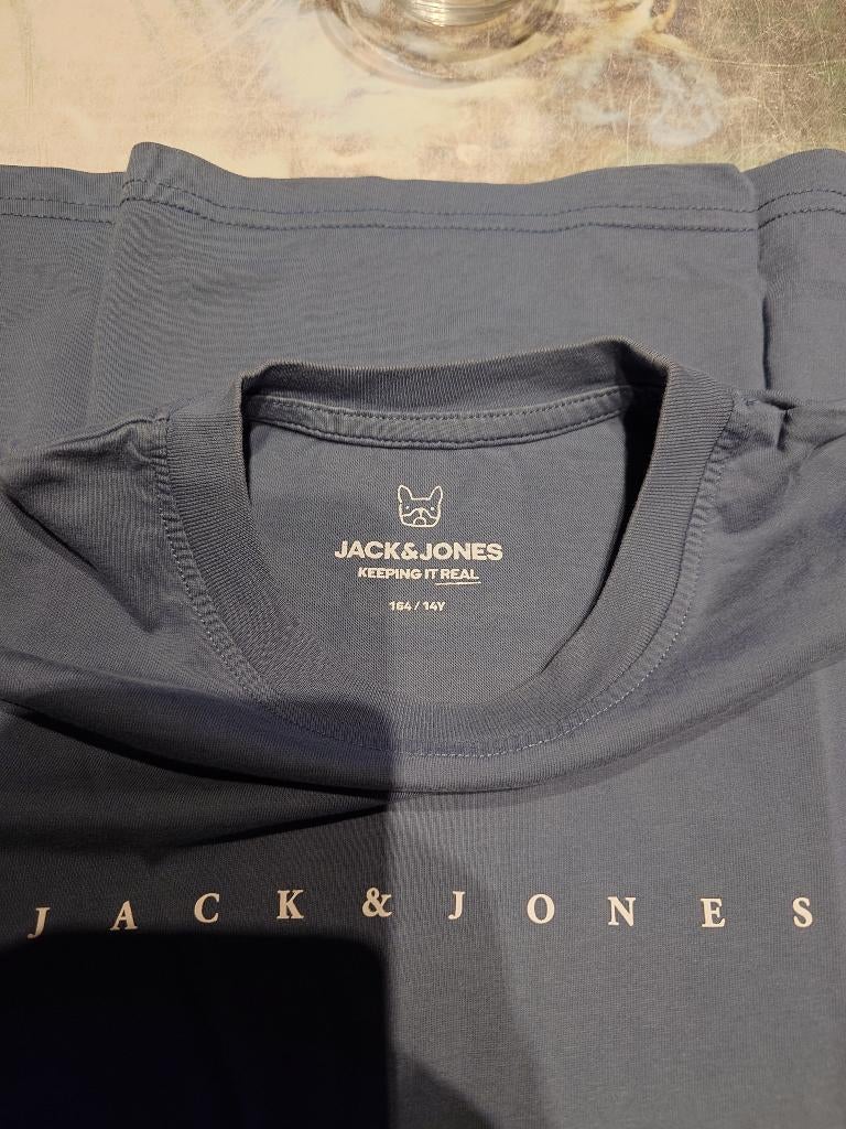 T-shirt Jack & Jones 164j blauw, Enfants & Bébés, Vêtements enfant | Taille 164, Garçon, Enlèvement ou Envoi, Chemise ou À manches longues