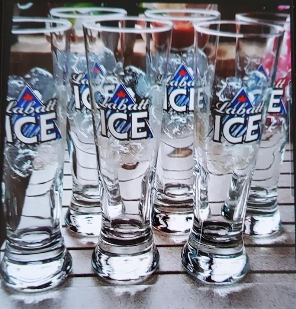 6 verres à bière LABATT ICE, Collections, Enlèvement ou Envoi, Comme neuf