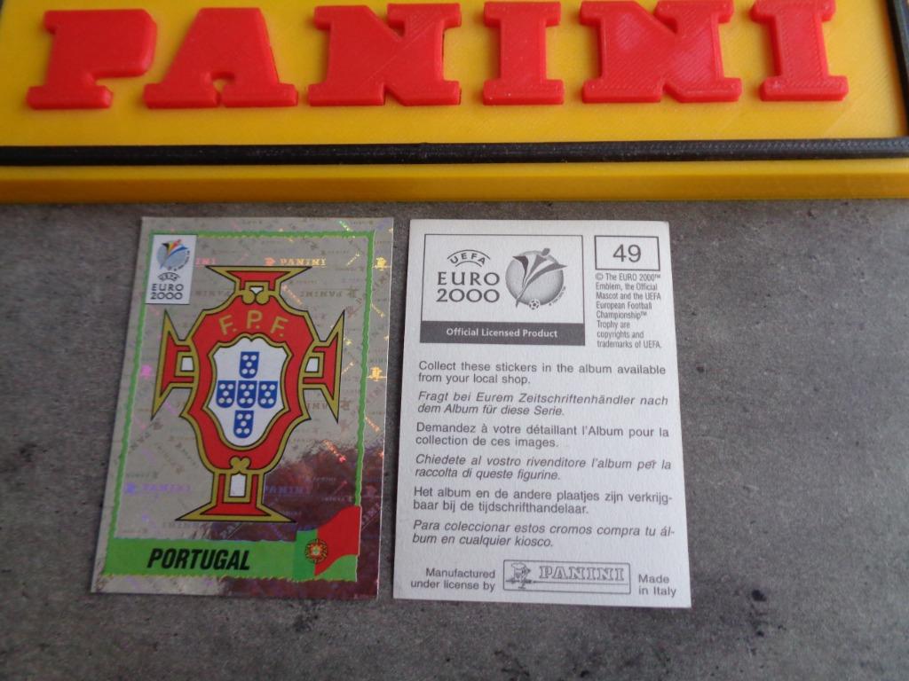 PANINI VOETBAL STICKER EURO 2000 EK embleem PORTUGAL, Ophalen of Verzenden, Sticker