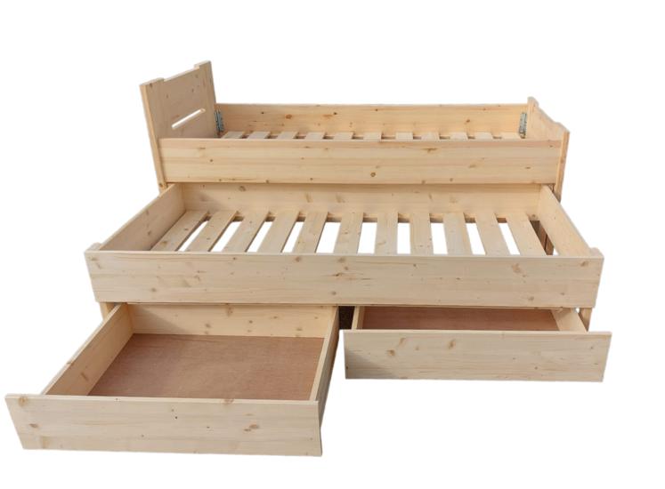 1-persoonsbed met onderbed en 2 laden veel maten leverbaar, Ophalen of Verzenden, Nieuw, Lattenbodem