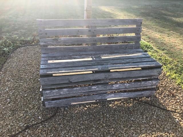 3 x Paletten houten zitbanken, Tuin en Terras, Ophalen, Hout