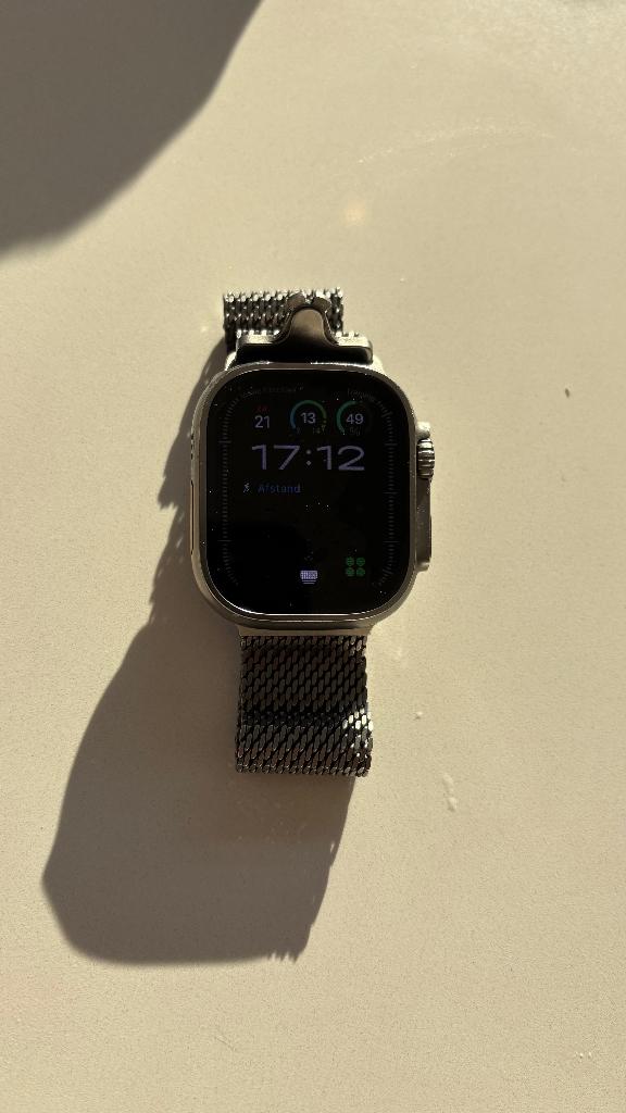 Apple Watch Ultra, Gebruikt, IOS, Ophalen of Verzenden, Grijs