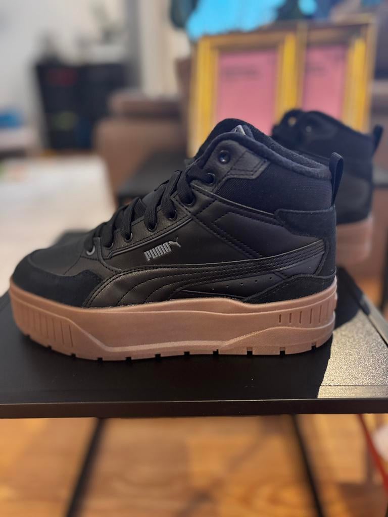 Sneakers PUMA Karmen Idol Mid WTR, leder/ suède NIEUW, Kleding | Dames, Ophalen, Puma, Zwart, Nieuw