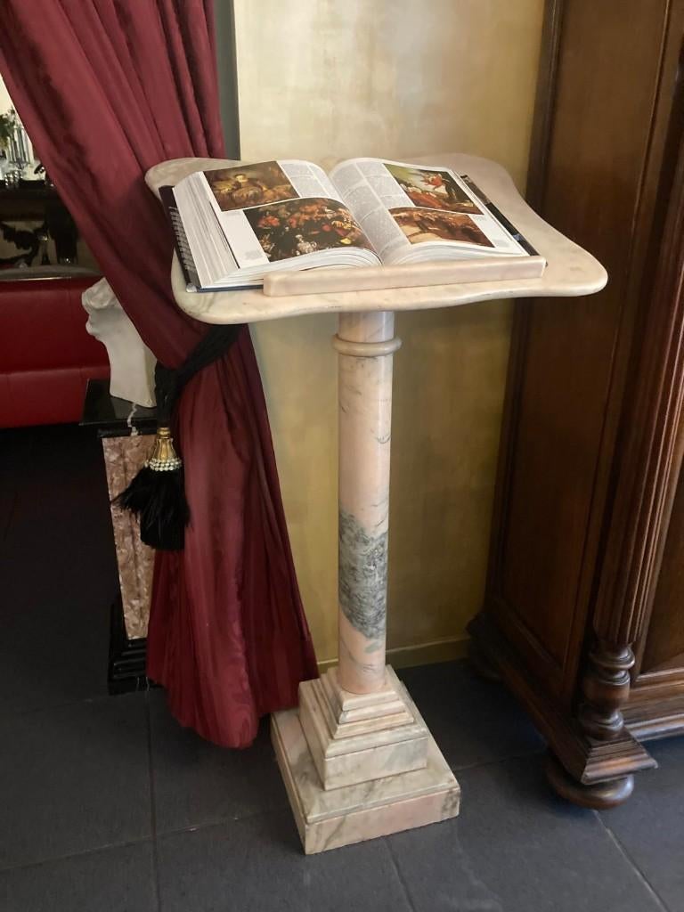Rose marmer pilaar katheder lessenaar kansel uniek stuk zgst, Enlèvement, Utilisé