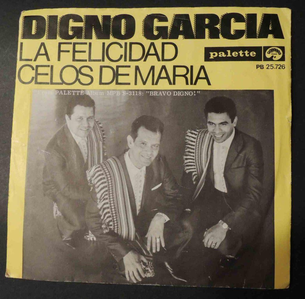Digno Garcia: "La Felicidad" (vinyl single 45T/7"), Cd's en Dvd's, Vinyl Singles, Latin en Salsa, Gebruikt, 7 inch, Single