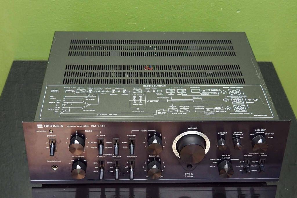 Optonica SM-4646 + ST-3636 als nieuw, Audio, Tv en Foto, Versterkers en Ontvangers, Ophalen of Verzenden