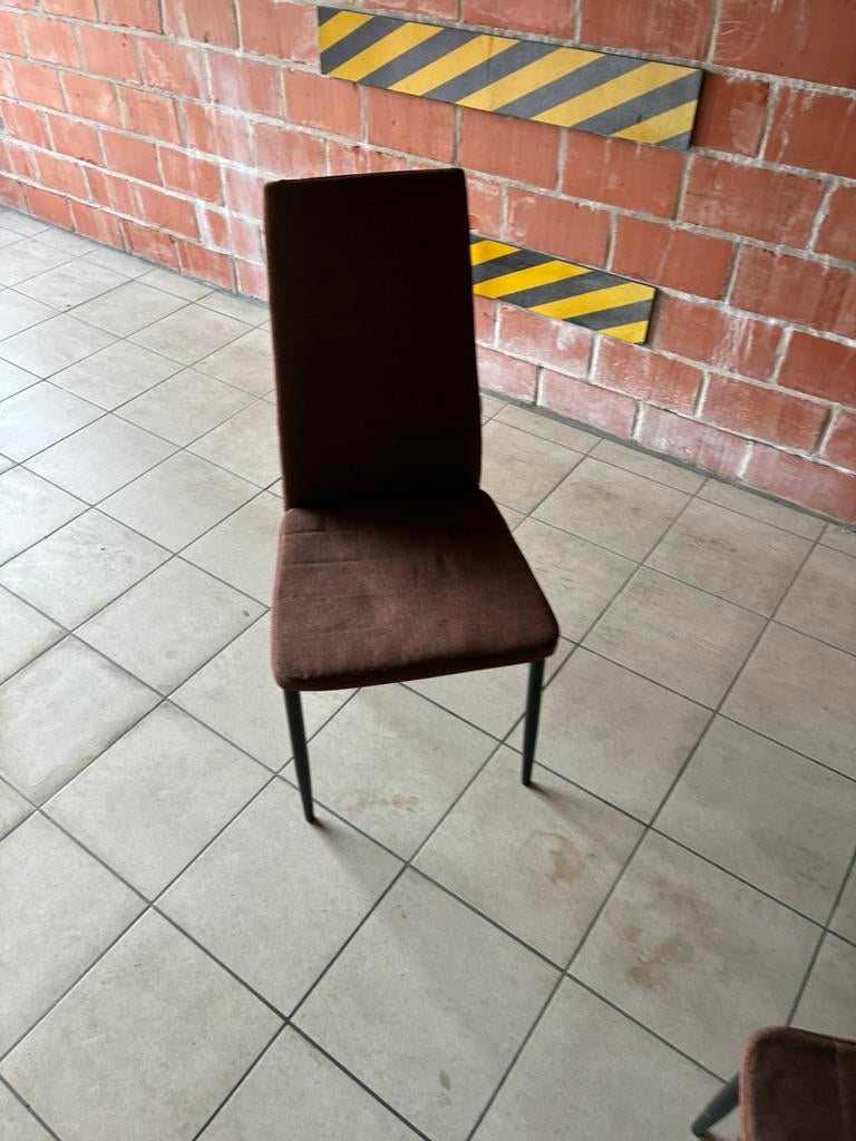 Gewone eetkamerstoelen, Huis en Inrichting, Ophalen, Gebruikt, Bruin, Vier
