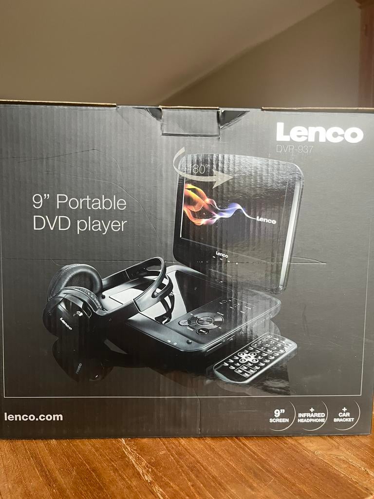 Lenco 9” draagbare dvd speler met hoofdtelefoon, Enlèvement, Comme neuf