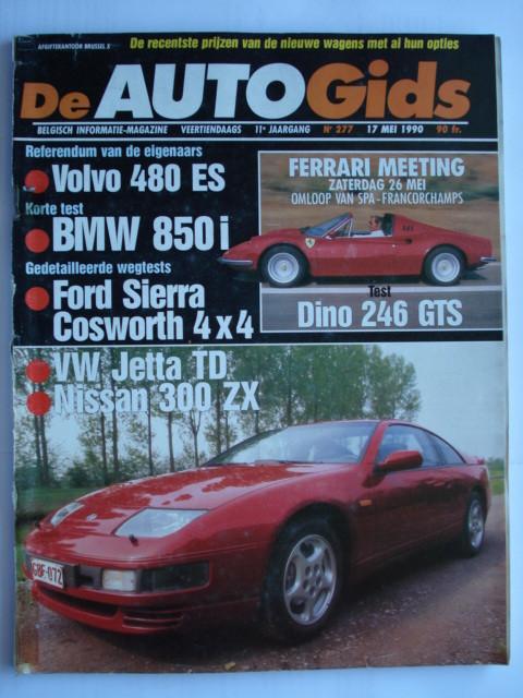 AutoGids 277 Ford Sierra Cosworth Nissan 300 ZX Volvo 480 ES, Boeken, Auto's | Folders en Tijdschriften, Verzenden, Gelezen, Algemeen