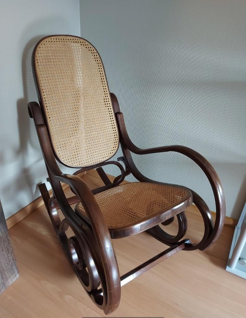 Schommelstoel, Ophalen, Zo goed als nieuw, Bruin, Hout