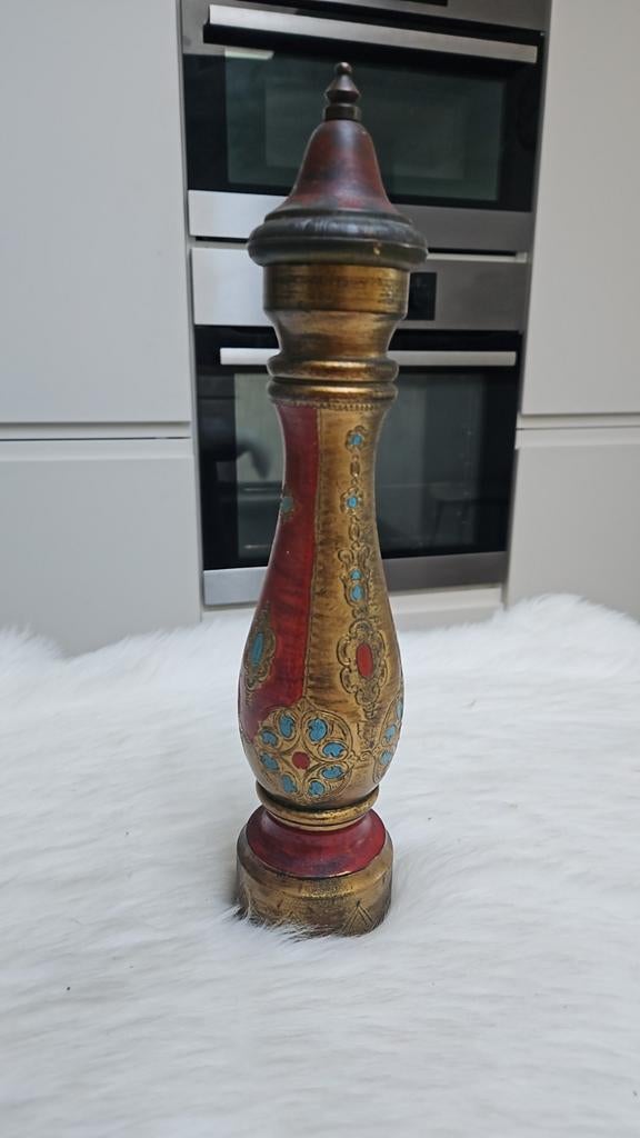 Handgeschilderde pepermolen in Italiaanse Florentijnse stijl, Antiquités & Art, Enlèvement ou Envoi