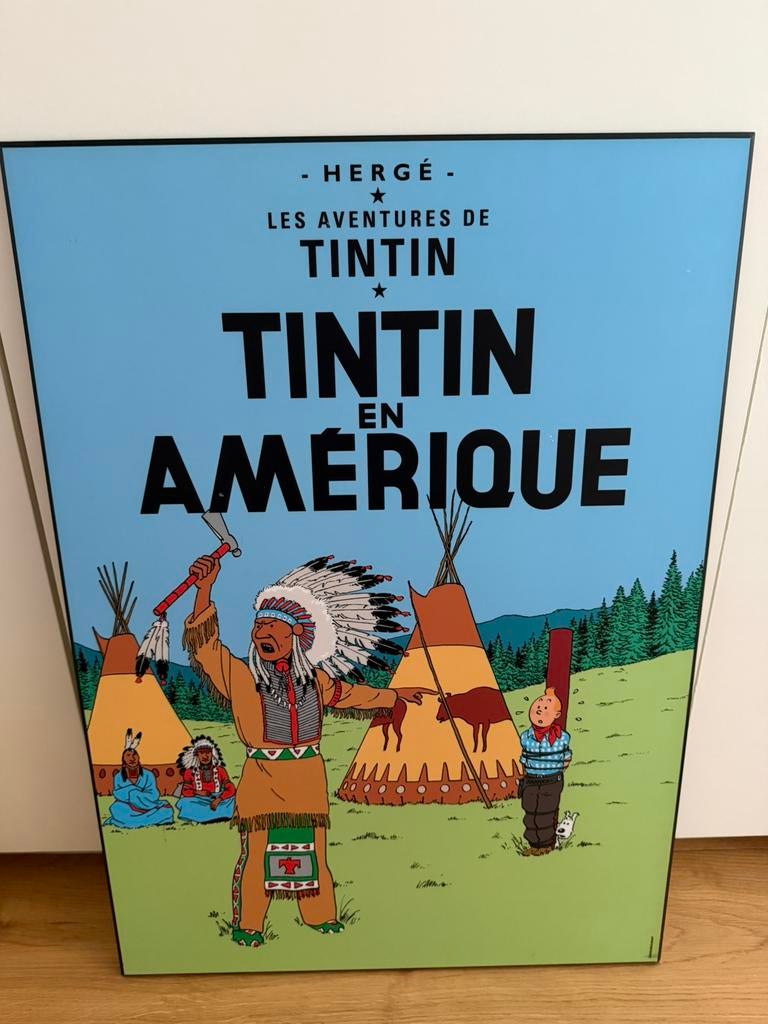 Op hout gedrukt cover van Tintin, Boeken, Ophalen, Zo goed als nieuw