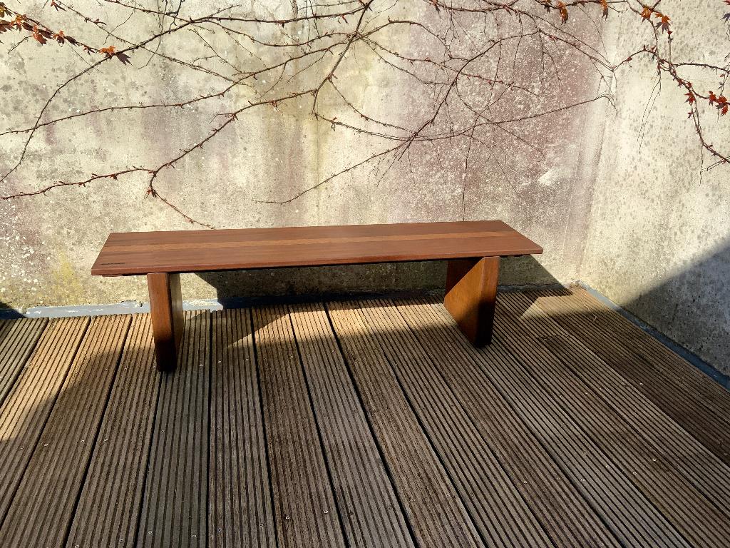 Nouveau banque en bois tropical massif, Neuf, Moins de 75 cm, Moins de 150 cm, Enlèvement