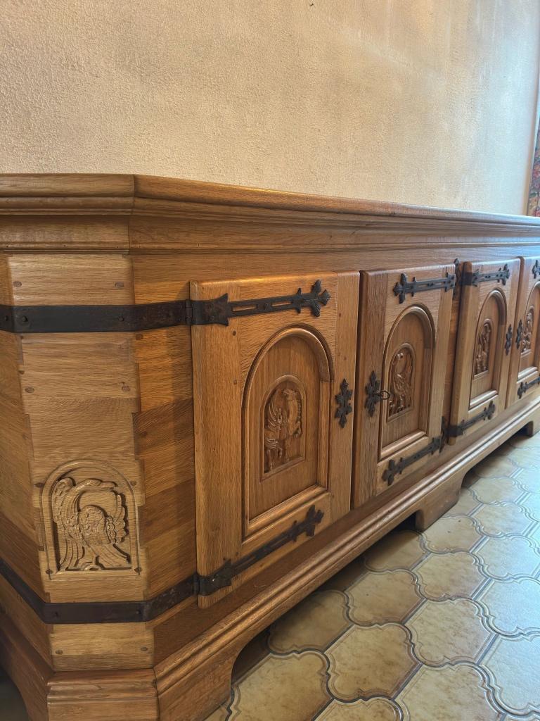 Meubles chêne massif à vendre, Ancien, Avec porte(s), 200 cm ou plus, Enlèvement