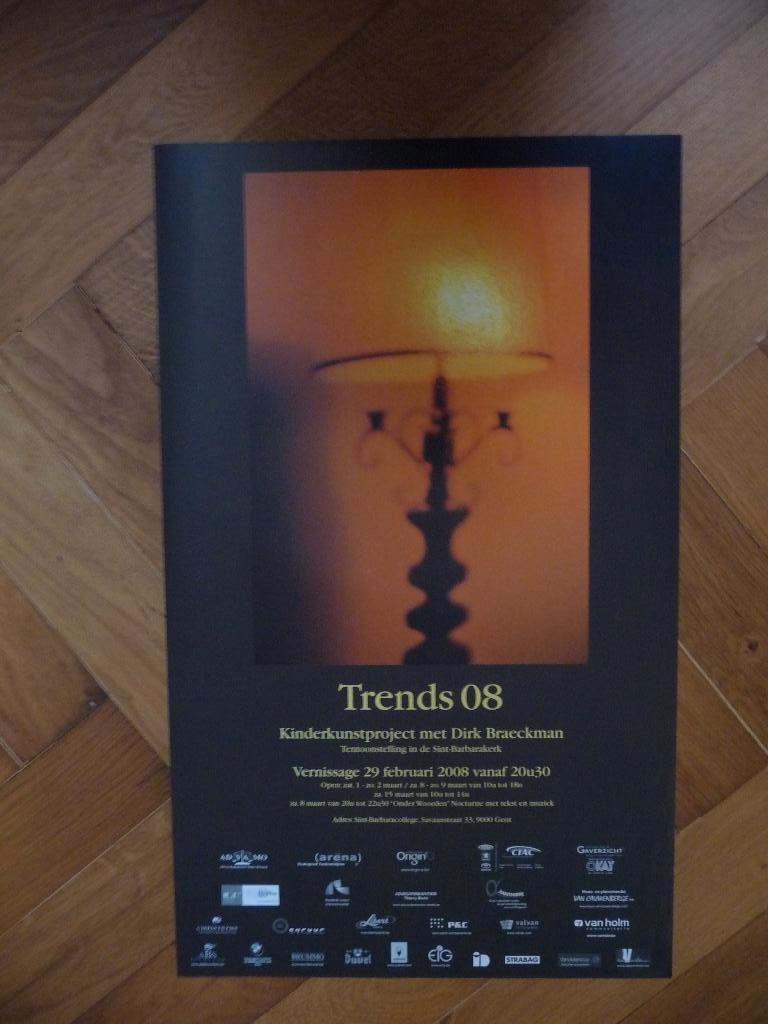 DIRK BRAECKMAN ; AFFICHE TRENDS 08, Antiek en Kunst, Ophalen of Verzenden