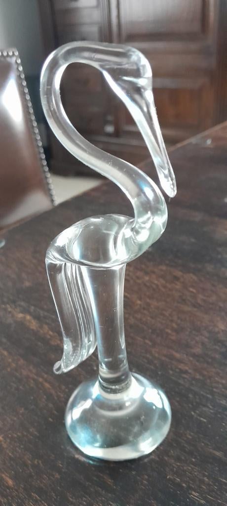 Pelikaan kristal beeldje, Collections, Porcelaine, Cristal & Couverts, Enlèvement, Cristal