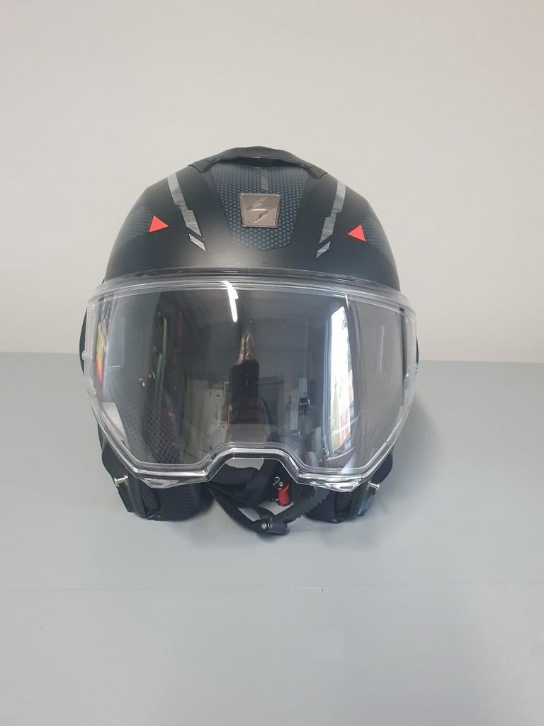 Casque Scorpion Exotech noir et rouge, Enlèvement, L