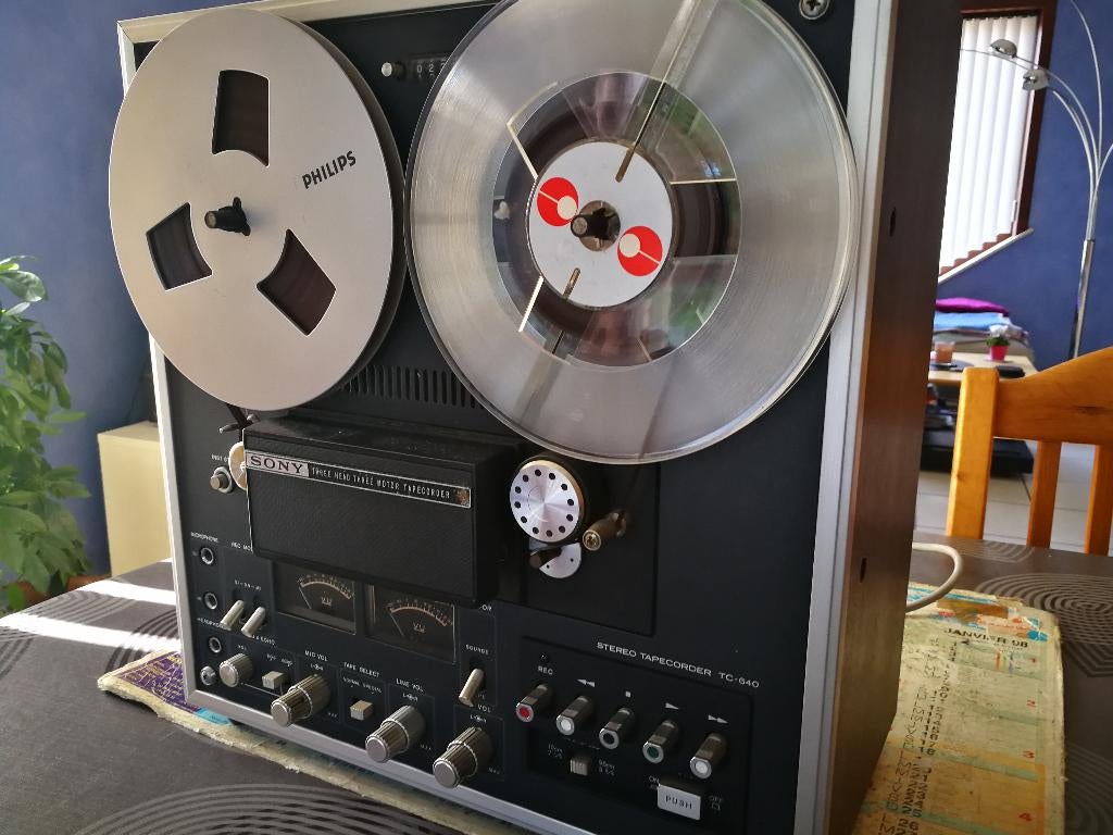 Sony TC 640 uit 1971-1974 met probleempjes, Ophalen, Defecte bandrecorder