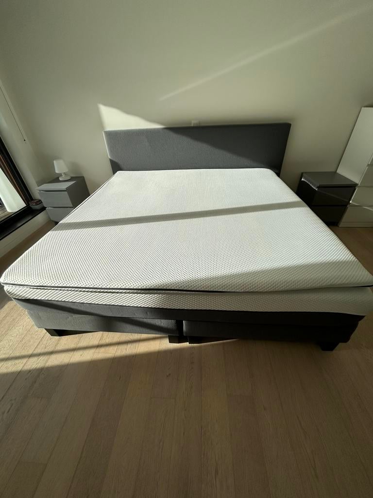 Boxspring Emma King Size 200cm, Maison & Meubles, Enlèvement, Utilisé, 200 cm, Autres dimensions