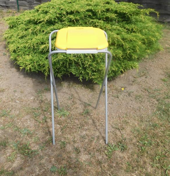 poubelle métal et PVC - intérieur, extérieur, balcon, Maison & Meubles, 75 cm ou plus, 40 litres ou plus, Enlèvement, Utilisé