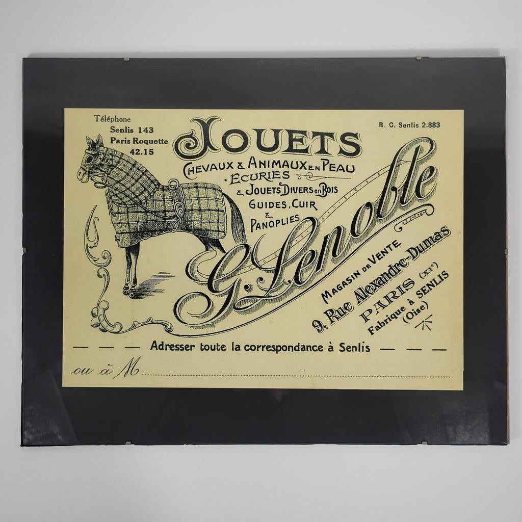 Tirage publicitaire maison G. Lenoble jouets anciens, Antiquités & Art, Enlèvement ou Envoi